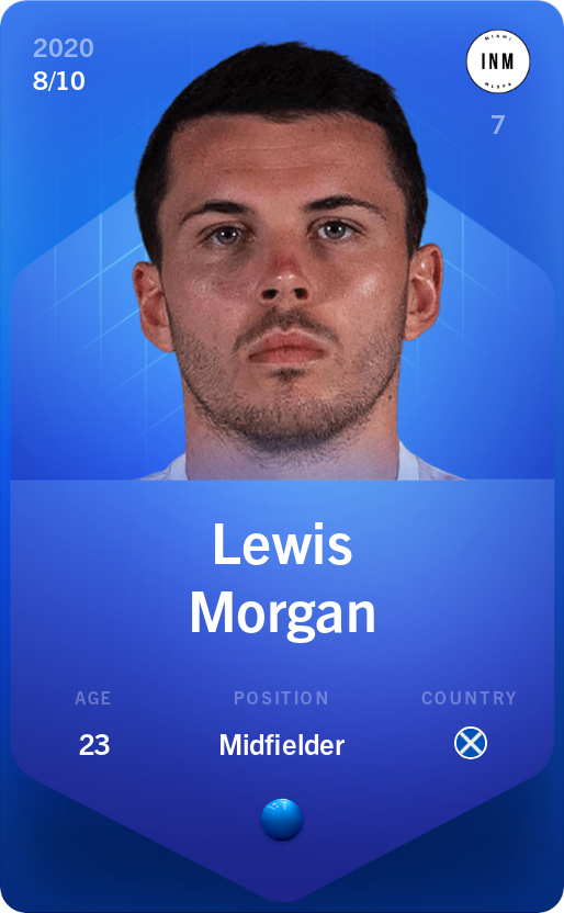 Sorare - Sorare Official - Lewis Morgan 2020-21 • Super Rare 8/10 - NFT # 6208839631442779262832960737942293593713188143820470596077837733648475444313