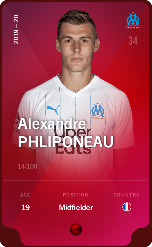 Sorare - Sorare Official - Alexandre Phliponeau 2019-20 • Rare 14/100 - NFT # 63246996798460653075787896481810249936474391471150950845661293911781818047996