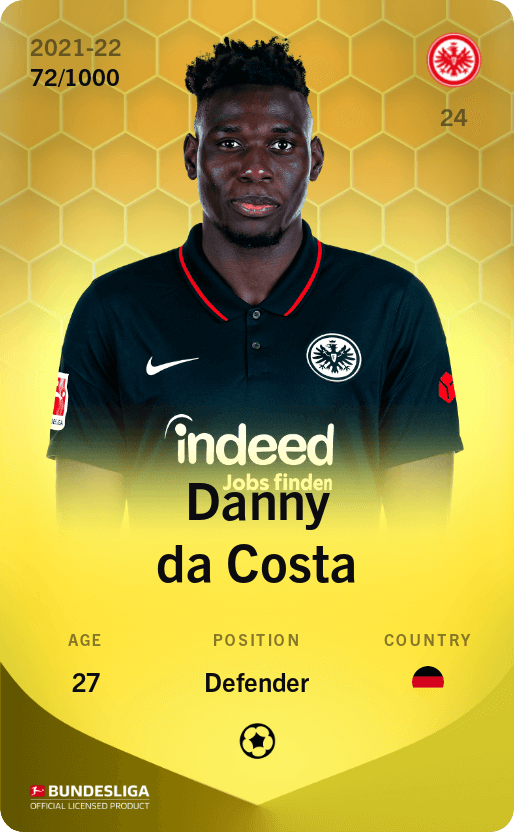 Danny da Costa 2021-22 • Limited 72/1000