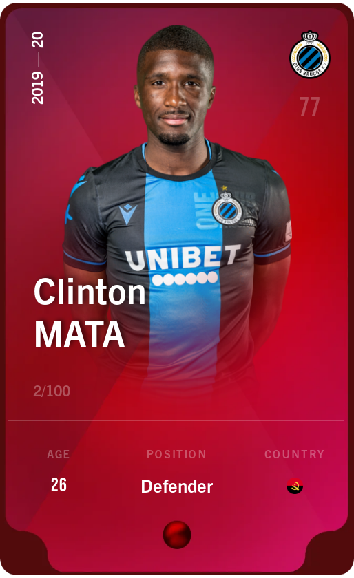 Sorare - Sorare Official - Clinton Mata 2019-20 • Rare 2/100 - NFT # 8360865503547620484317923959772131860715211244114559256583060682643534564338