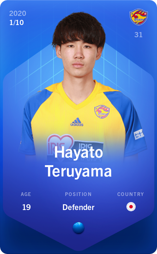 Sorare - Sorare Official - Hayato Teruyama 2020-21 • Super Rare 1/10 - NFT # 82507408520399973442398173984172740147807532006327817038116998517861132015774