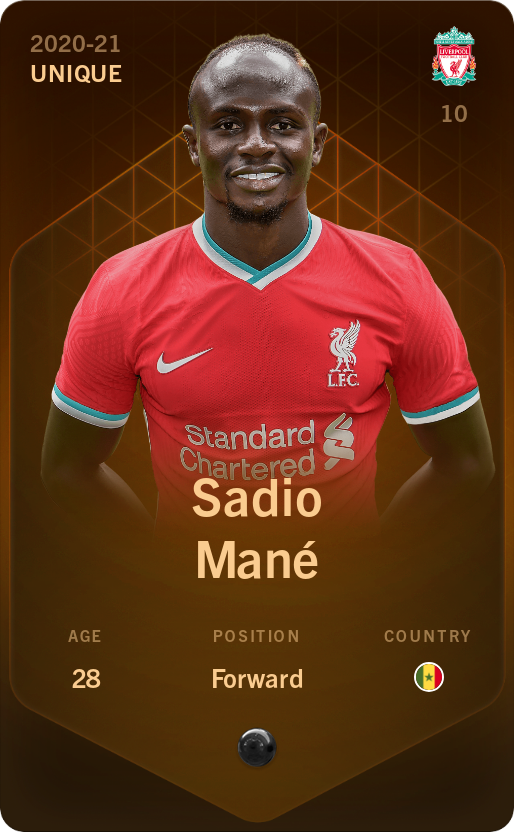 Sorare - Sorare Official - Sadio Mané 2020-21 • Unique - NFT # 91831208685580062258436316132925810814002603575231387026432378673115277238438