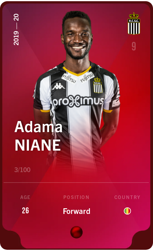 Sorare - Sorare Official - Adama Niane 2019-20 • Rare 3/100 - NFT # 108782617331802345347949630282867063137993733688720049740491166630077792184468