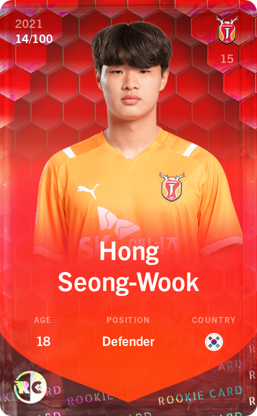 Sorare - Sorare Official - Hong Seong-Wook 2021-22 • Rare 14/100 - NFT # 111978345262470984419204461766054141446820479614016069858069263886928521206417