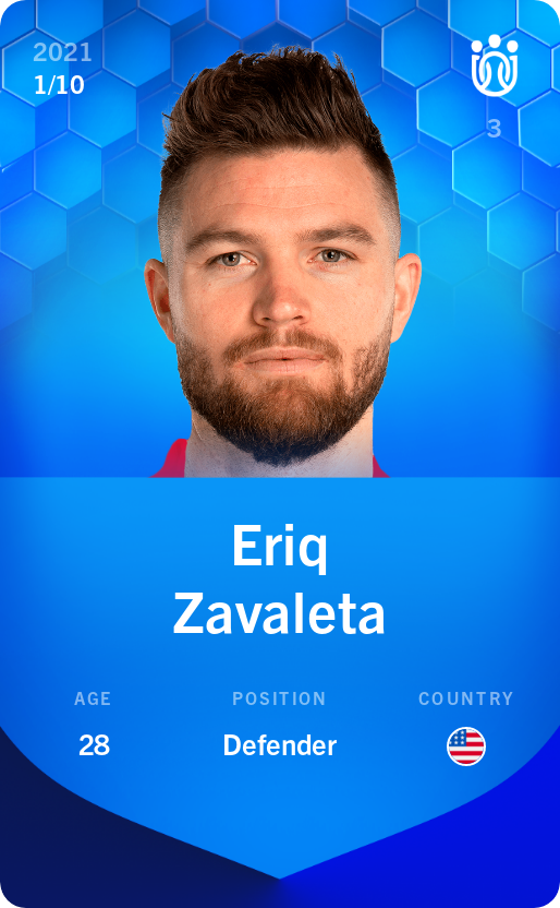 Sorare - Sorare Official - Eriq Zavaleta 2021-22 • Super Rare 1/10 - NFT # 32041223883730517527149857742151143557182536844249258990119254649706975719143