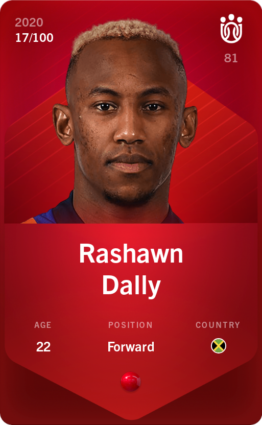 Sorare - Sorare Official - Rashawn Dally 2020-21 • Rare 17/100 - NFT # 105253983337736539926493468557503259020296127207276583140437156996951465775015