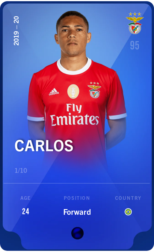 Sorare - Sorare Official - Carlos 2019-20 • Super Rare 1/10 - NFT # 57426095550451109788573121114924550280947912906226233097014562963787987731041
