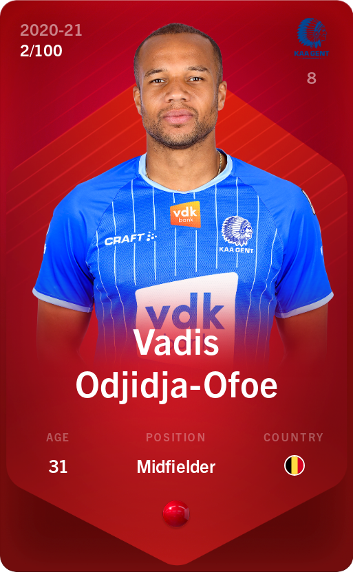 Sorare - Sorare Official - Vadis Odjidja-Ofoe 2020-21 • Rare 2/100 - NFT # 28312674452248901250435825578016472422291732137891949340494405144676852689912