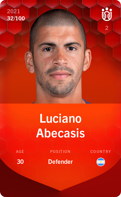 Sorare - Sorare Official - Luciano Abecasis 2021-22 • Rare 32/100 - NFT # 101163136822251855579507154687138754887972754407061718210697511588096059222496