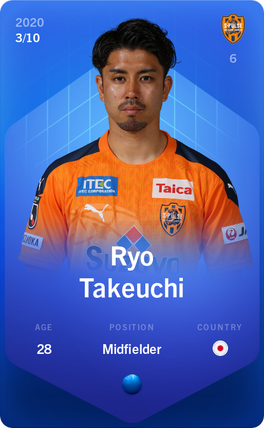Sorare - Sorare Official - Ryo Takeuchi 2020-21 • Super Rare 3/10 - NFT # 62162187528152082216863102008503257598450565596244337248476533707291799500068