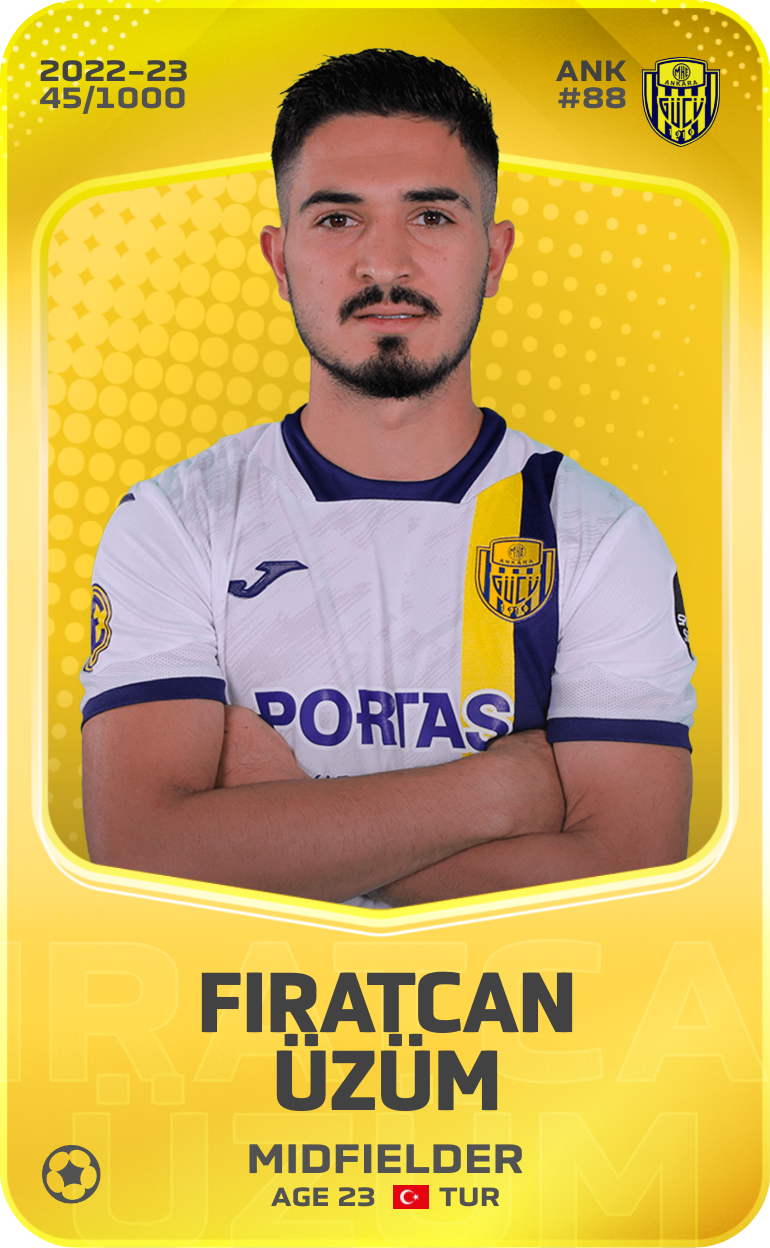 Sorare - Sorare Official - Fıratcan Üzüm 2022-23 • Limited 45/1000 - NFT # 22535362510280654374806024851490453201912155164926104914539910890971179817798