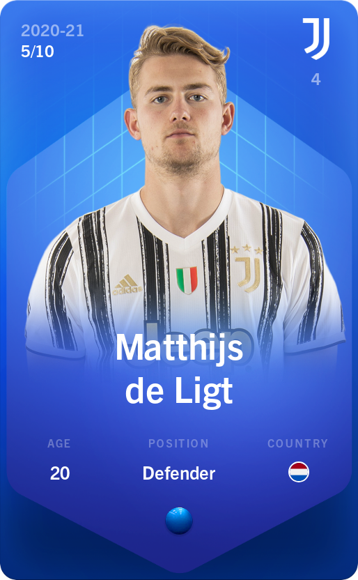 Sorare - Sorare Official - Matthijs de Ligt 2020-21 • Super Rare 5/10 - NFT # 71669630682375937790234694367574427941559796556847404131873618272770145850266