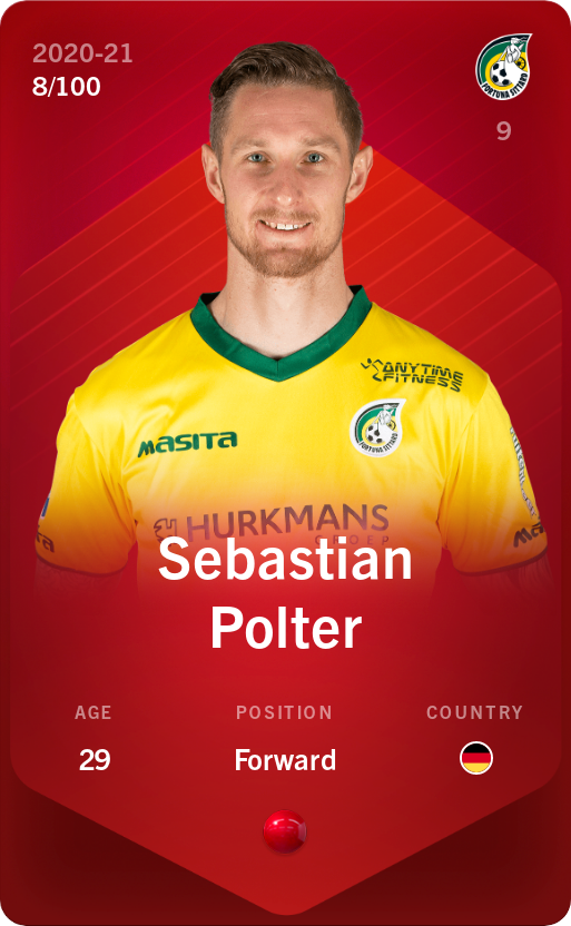 Sorare - Sorare Official - Sebastian Polter 2020-21 • Rare 8/100 - NFT # 10167529015378996341864525402179304938516472935111190883137921055244630721146
