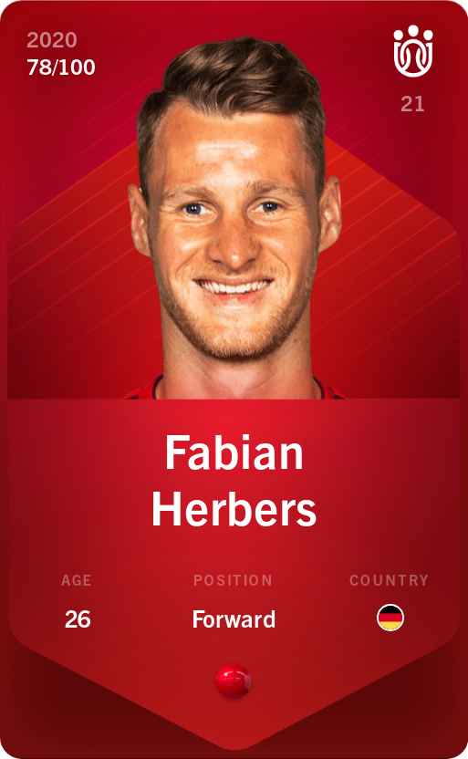 Sorare - Sorare Official - Fabian Herbers 2020-21 • Rare 78/100 - NFT # 78292392823874295931396116238540837752143824617463008061756259681936476710001