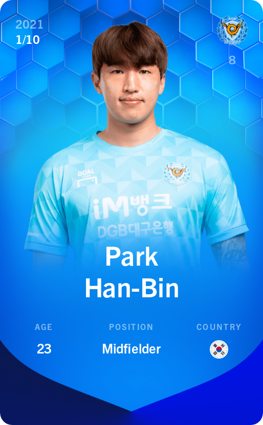 Sorare - Sorare Official - Park Han-Bin 2021-22 • Super Rare 1/10 - NFT # 43236956875119852356251690158428798383550536062862996698802189516103964914219