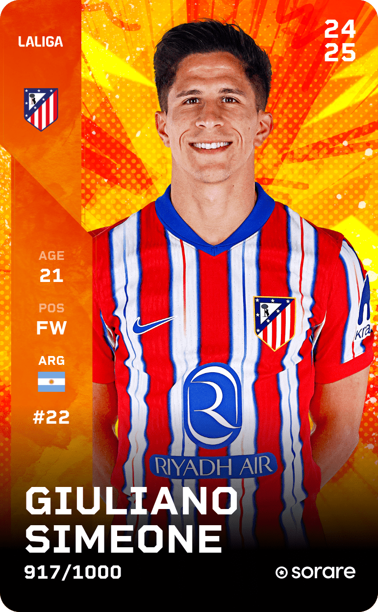 Giuliano Simeone 2024-25 • Limited 917/1000