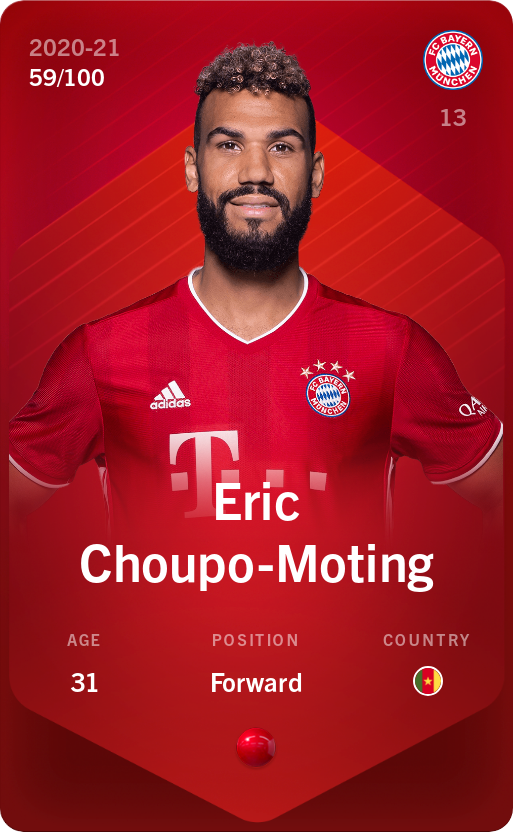 Sorare - Sorare Official - Eric Choupo-Moting 2020-21 • Rare 59/100 - NFT # 26562465421927299303096380905212171345531551323226433973092695639126544699352