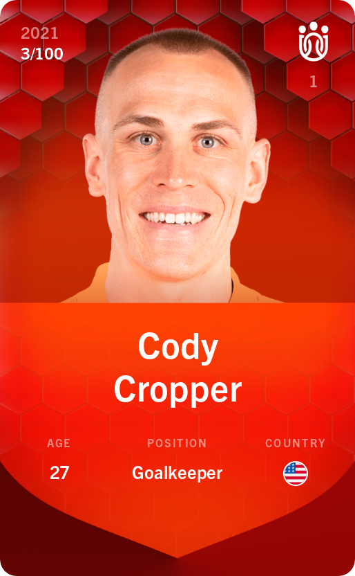 Sorare - Sorare Official - Cody Cropper 2021-22 • Rare 3/100 - NFT # 7208899760624558532644388954121891763593146605617046047535755171539293457009
