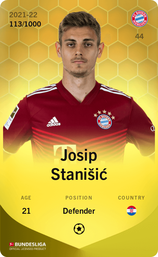 Josip Stanišić 2021-22 • Limited 113/1000