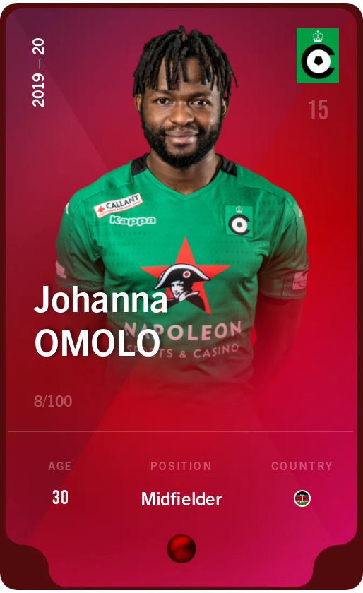 Sorare - Sorare Official - Johanna Omolo 2019-20 • Rare 8/100 - NFT # 66369798284606464762946679087621573047706948111165529981222750745871105513675
