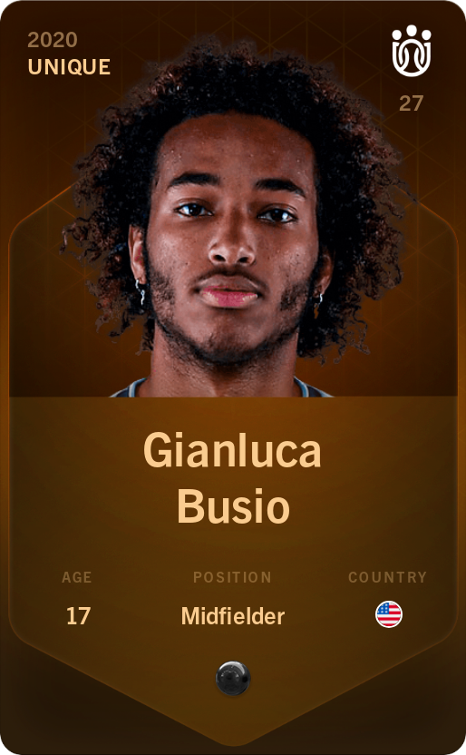 Sorare - Sorare Official - Gianluca Busio 2020-21 • Unique - NFT # 21222886204660645106490774206407106697691226710848788002665260195944213804422