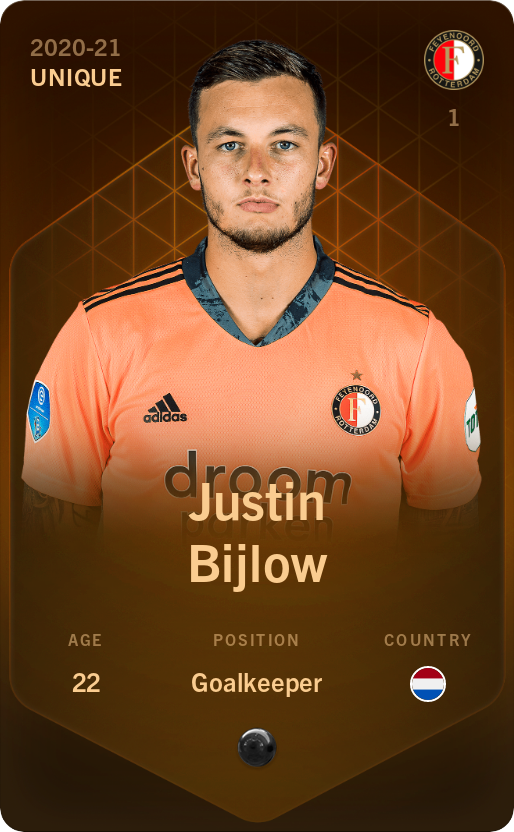 Sorare - Sorare Official - Justin Bijlow 2020-21 • Unique - NFT # 73865963866769335679594986358229375237945663635268756545816117931749562665891