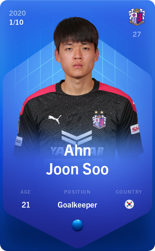 Sorare - Sorare Official - Ahn Joon Soo 2020-21 • Super Rare 1/10 - NFT # 10552254652303160517882059954612195378821067718429673715588553580338229746976