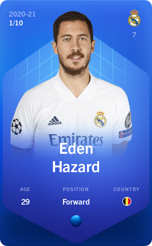 Sorare - Sorare Official - Eden Hazard 2020-21 • Super Rare 1/10 - NFT # 3049848911576755292973604625486747229624199064365476108962595182039477635392