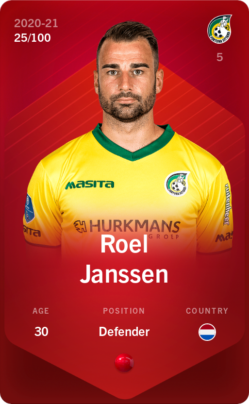 Sorare - Sorare Official - Roel Janssen 2020-21 • Rare 25/100 - NFT # 14954549832464053501811422048044290435262979730178498448075690650120452726285