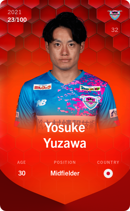 Sorare - Sorare Official - Yosuke Yuzawa 2021-22 • Rare 23/100 - NFT # 88661521775643737987570665982522040152692489001669988632225648843183961314638