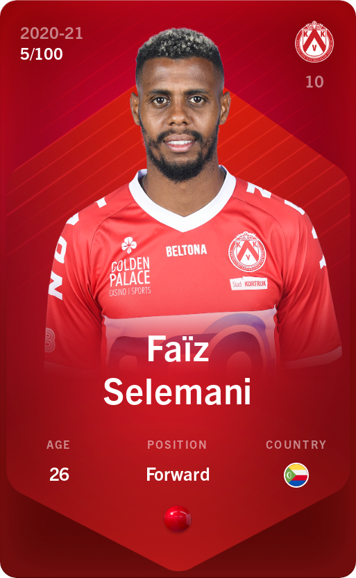 Sorare - Sorare Official - Faïz Selemani 2020-21 • Rare 5/100 - NFT # 30191985038989305201870544612215815764373289752151166139795002848926401362180