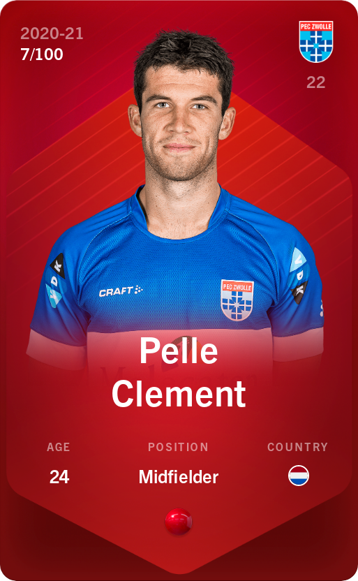 Sorare - Sorare Official - Pelle Clement 2020-21 • Rare 7/100 - NFT # 68016928949159498790724186117351835784509727078238462671526081865115064164469
