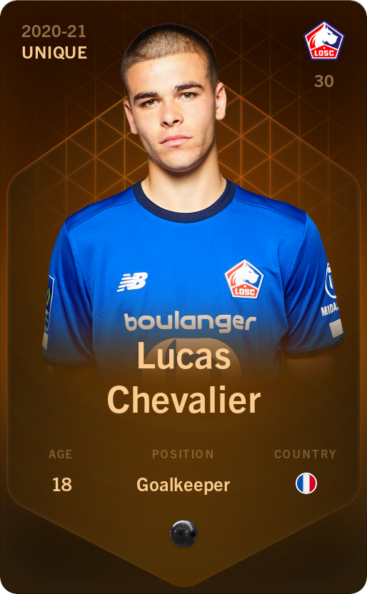 Sorare - Sorare Official - Lucas Chevalier 2020-21 • Unique - NFT # 105347622299653664235947350034425229615052701492580481498983346072996021025013