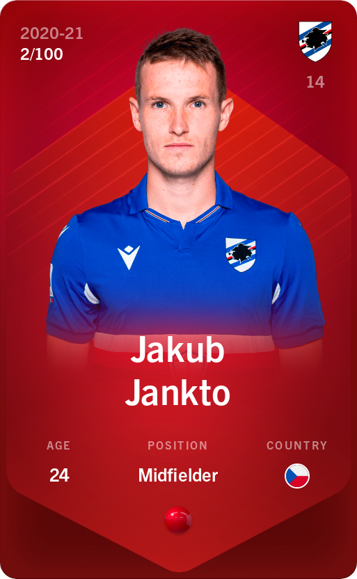 Sorare - Sorare Official - Jakub Jankto 2020-21 • Rare 2/100 - NFT # 101861876364796515016117506979458651037886865037176283248398682049948875501479