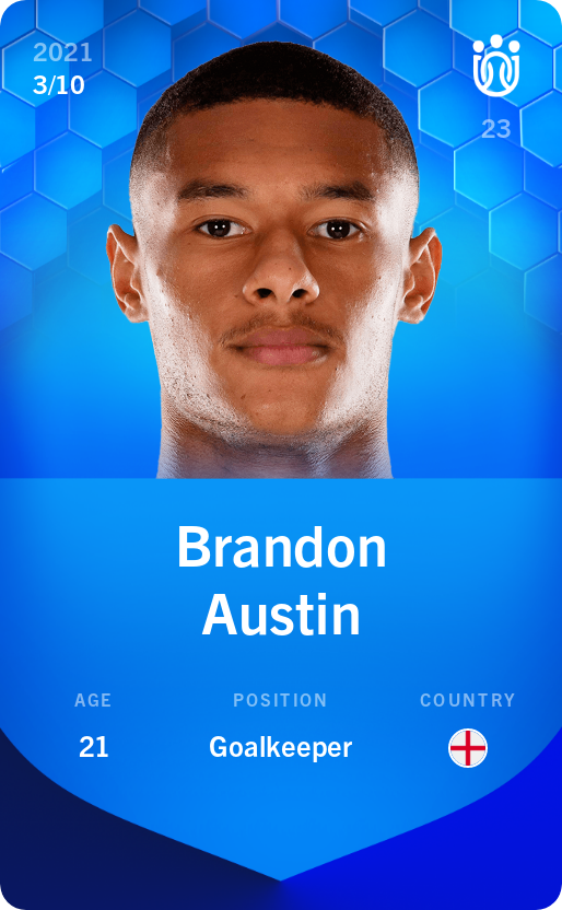 Sorare - Sorare Official - Brandon Austin 2021-22 • Super Rare 3/10 - NFT # 78271442751870848209920860494279603206275545748578436352587473015135788842412