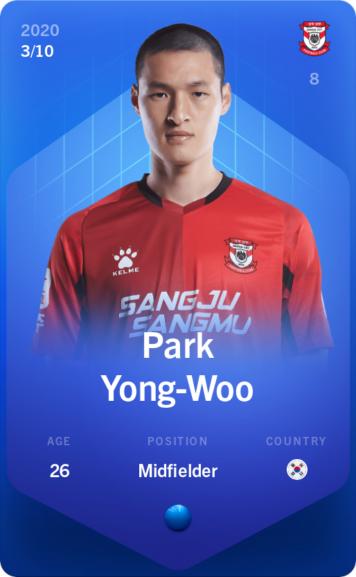 Sorare - Sorare Official - Park Yong-Woo 2020-21 • Super Rare 3/10 - NFT # 61541360079047671213993101046205935588247496263765181167540708999593279390356