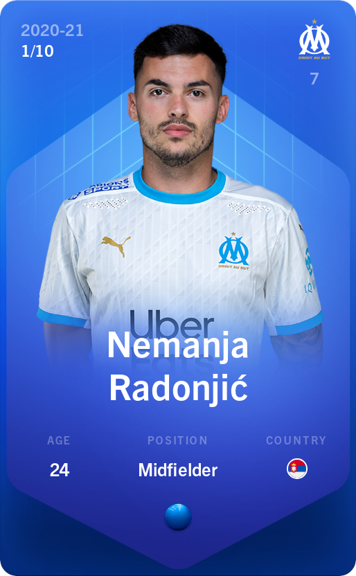 Sorare - Sorare Official - Nemanja Radonjić 2020-21 • Super Rare 1/10 - NFT # 87319356654958858273020347522505003091630979726631474655367260473983596975695