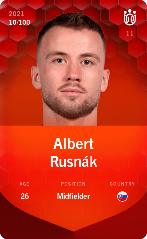 Sorare - Sorare Official - Albert Rusnák 2021-22 • Rare 10/100 - NFT # 49007360247134747862401111491257167429894552066447064851406300892668441072506