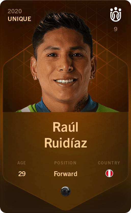 Sorare - Sorare Official - Raúl Ruidíaz 2020-21 • Unique - NFT # 43066022457301310640451359264778419755653916321546490890067962236543495940248