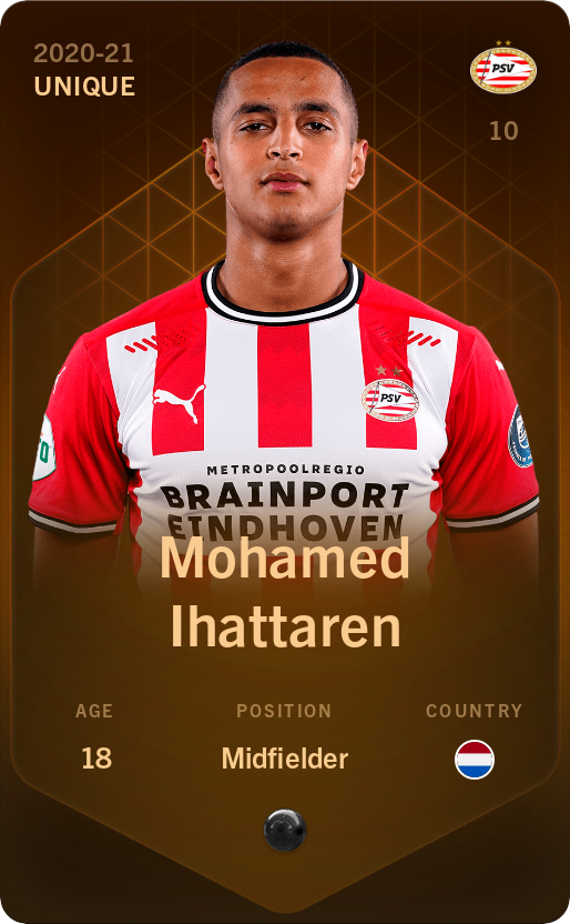 Sorare - Sorare Official - Mohamed Ihattaren 2020-21 • Unique - NFT # 76276070940833549924432009144813284186288742296673258153394287099404445944244