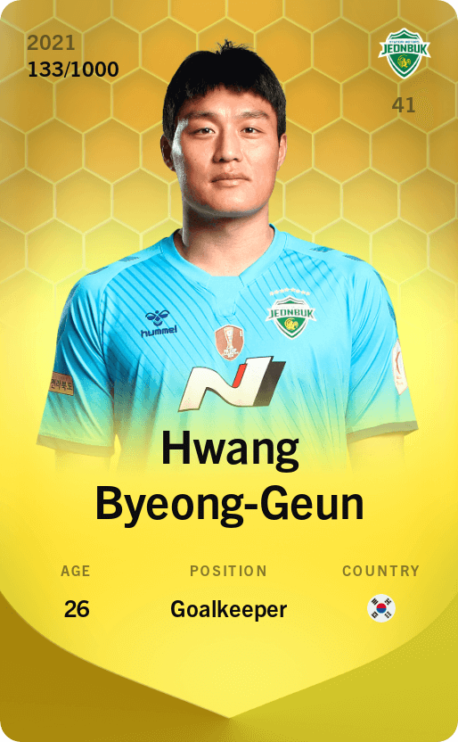 Hwang Byeong-Geun 2021-22 • Limited 133/1000