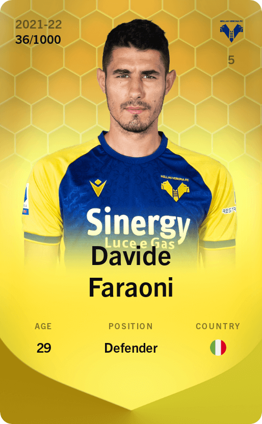 Davide Faraoni 2021-22 • Limited 36/1000