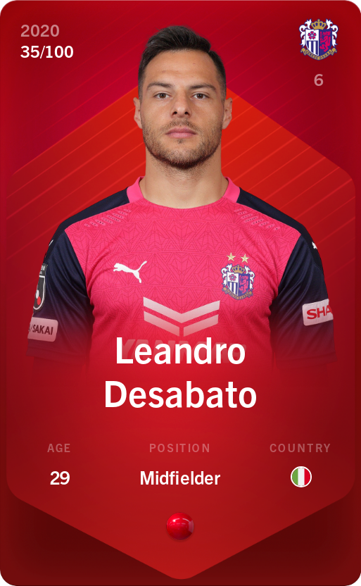 Sorare - Sorare Official - Leandro Desabato 2020-21 • Rare 35/100 - NFT # 104430078115764095477326993120551115797947554619301250923735835427969977098226