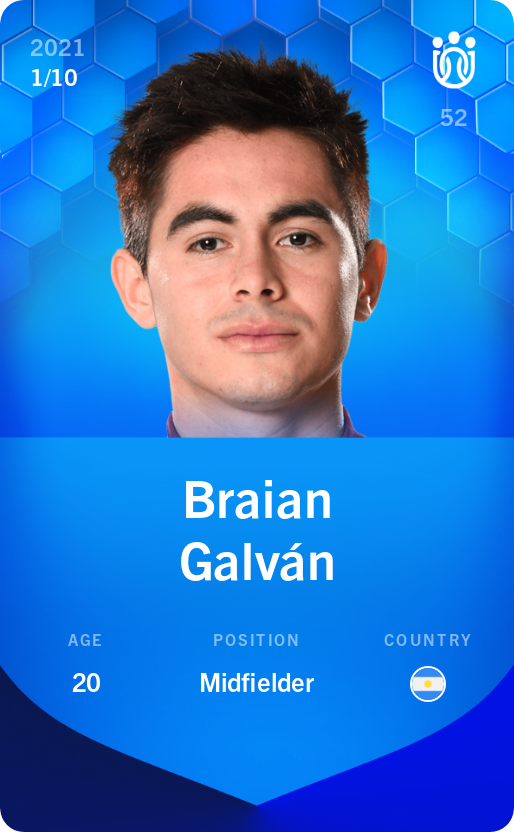 Sorare - Sorare Official - Braian Galván 2021-22 • Super Rare 1/10 - NFT # 2174659010089980787944615390464501632733387781433353912640753646072992335702