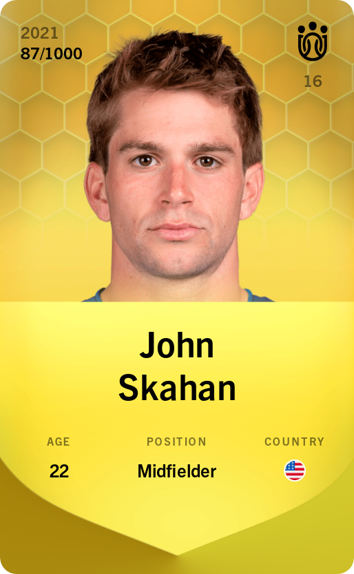 Sorare - Sorare Official - John Skahan 2021-22 • Limited 87/1000 - NFT # 112971714504725106400166961034005221232198401633057421813650226593314656899546