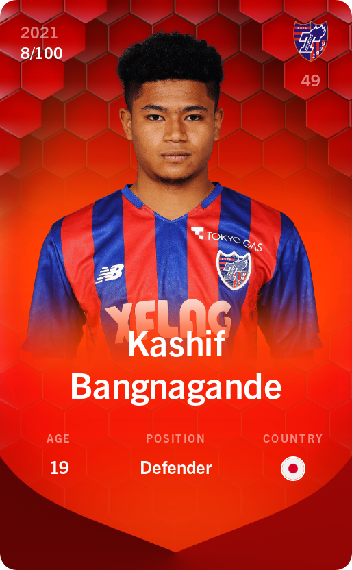 Sorare - Sorare Official - Kashif Bangnagande 2021-22 • Rare 8/100 - NFT # 52143076481406585879378822563037978950457170787593006034639907367711623106979