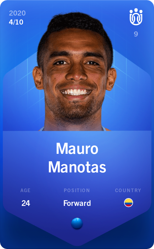 Sorare - Sorare Official - Mauro Manotas 2020-21 • Super Rare 4/10 - NFT # 77880214478609525572717719995677240980651822468269700813632559356452632490302