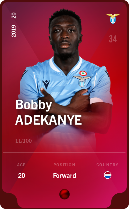 Sorare - Sorare Official - Bobby Adekanye 2019-20 • Rare 11/100 - NFT # 84841309517394302837844040045433463853010930286848901931382151152844072172519