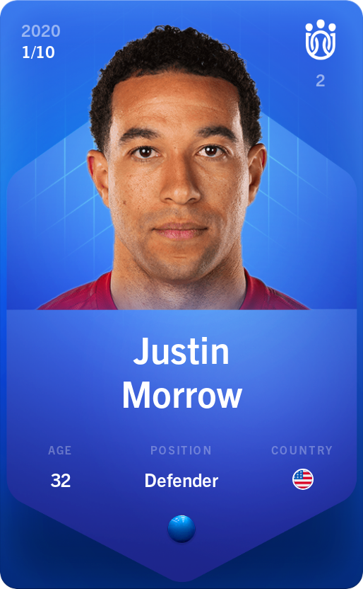 Sorare - Sorare Official - Justin Morrow 2020-21 • Super Rare 1/10 - NFT # 11335211274590332708039258376546738487297283630636559813760497503286207404983