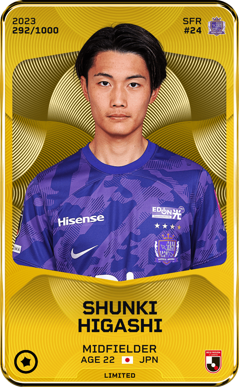 Shunki Higashi 2023-24 • Limited 292/1000